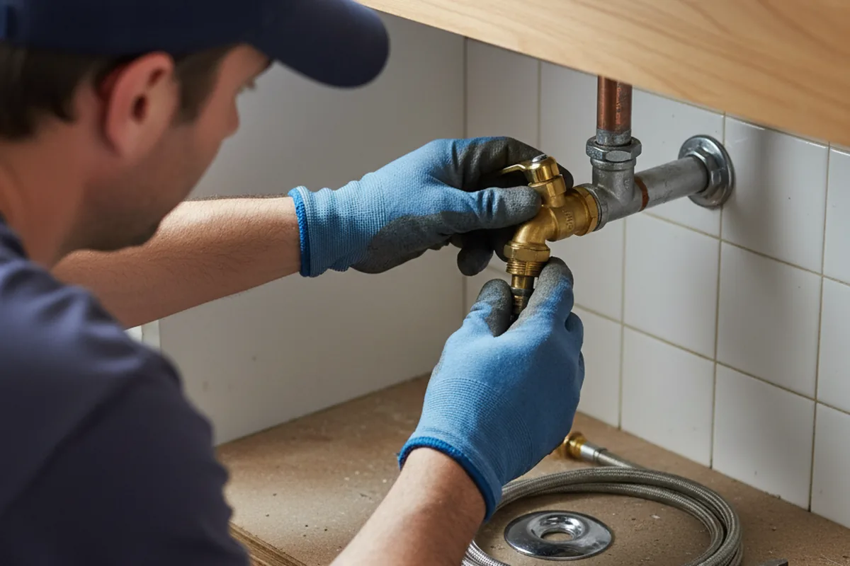 Shutoff valve and fitting work during Well Pump Repair in Lexington